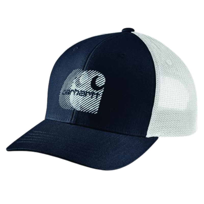 Canvas Mesh-Back Logo Embroidered Cap | Carhartt Brown, Dusty Olive, Navy
