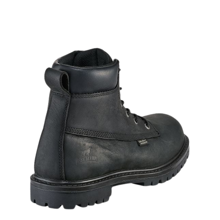 Hopkins Men's 6-inch Waterproof Leather Safety Toe Boot | Black