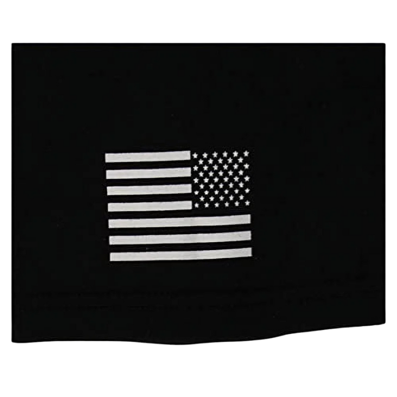 2-Sided Security T-Shirt with US Flag On Sleeve | Black