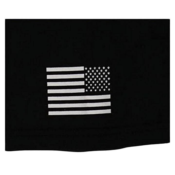 2-Sided Security T-Shirt with US Flag On Sleeve | Black