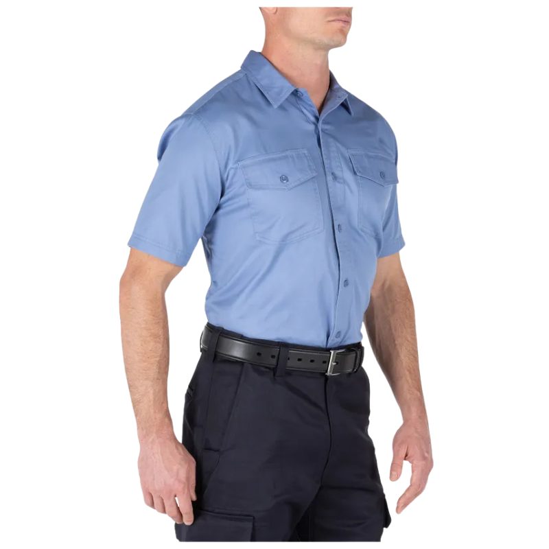 Company Short Sleeve Shirt | Fire Navy, Fire Med Blue