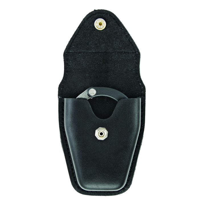 AirTek Single Closed Coated ASP® Chain Handcuff Case Leather | Black Snap