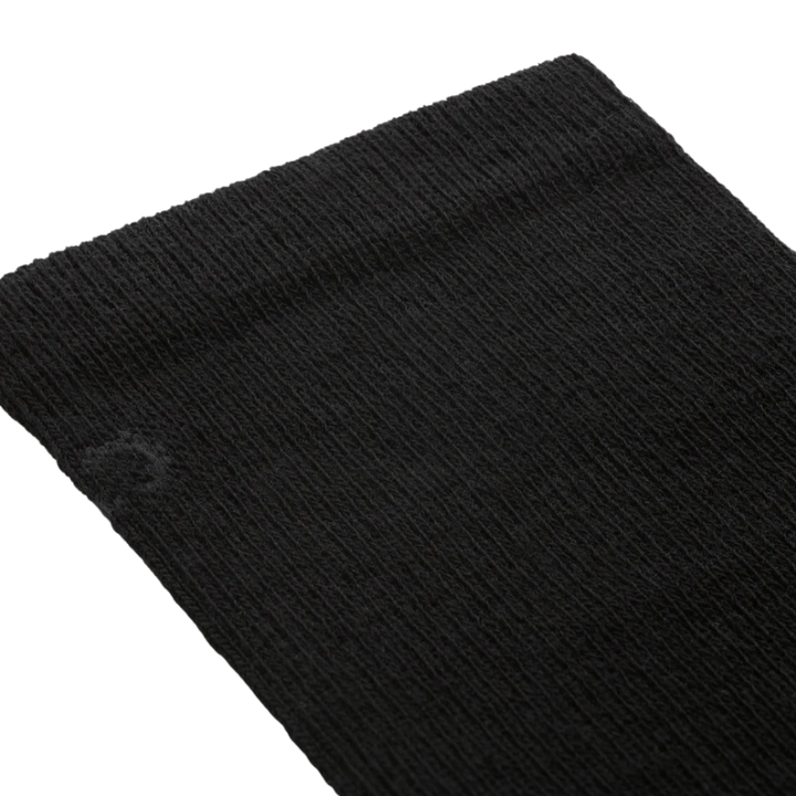 Men's Solid Basic Cushioned Crew Socks | Black