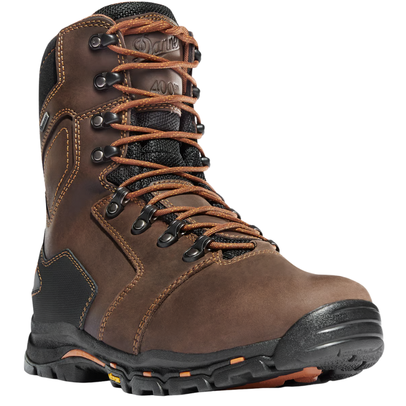 Men's Vicious 8 Inch Safety Toe Insulated 400g Gore-Tex Boot | Brown/Orange