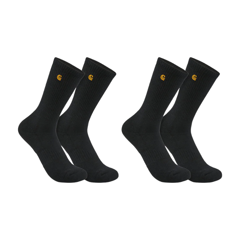 Force Midweight Crew Sock 2-Pack | Black