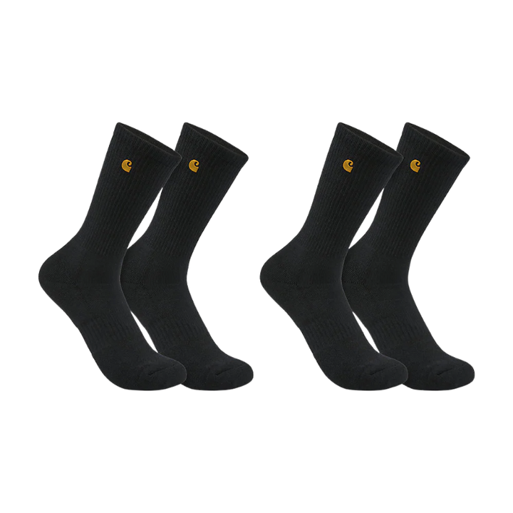 Force Midweight Crew Sock 2-Pack | Black