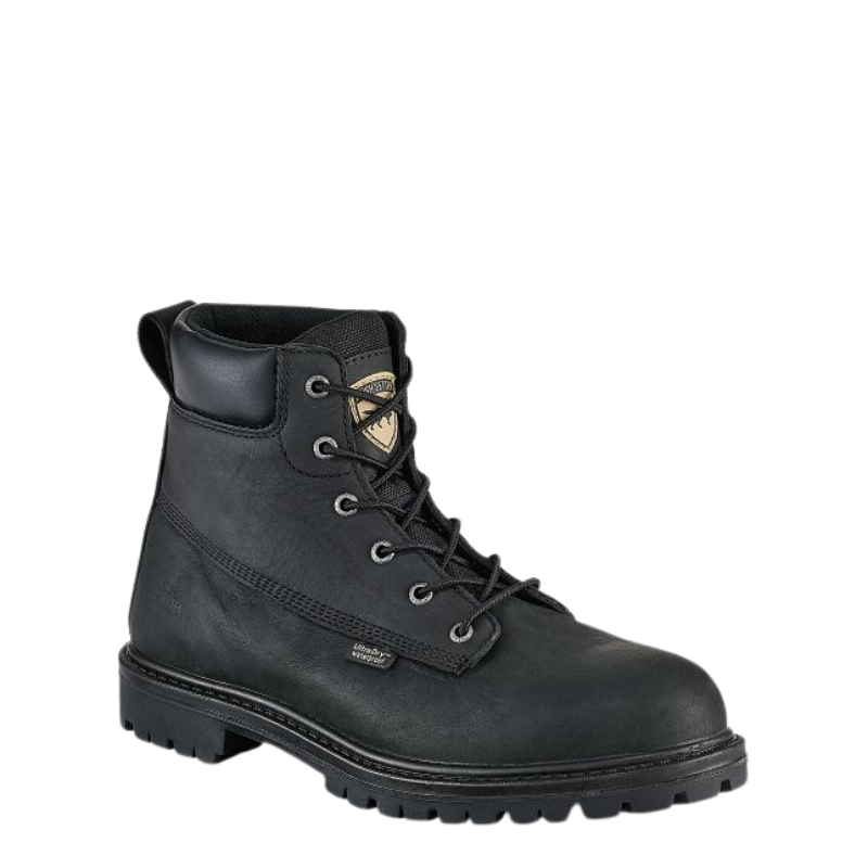 Hopkins Men's 6-inch Waterproof Leather Safety Toe Boot | Black