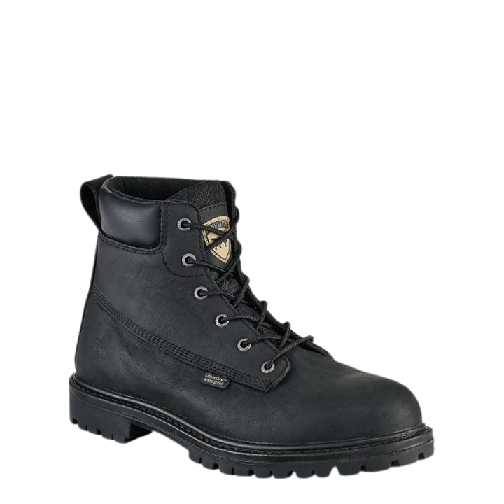 Hopkins Men's 6-inch Waterproof Leather Safety Toe Boot | Black