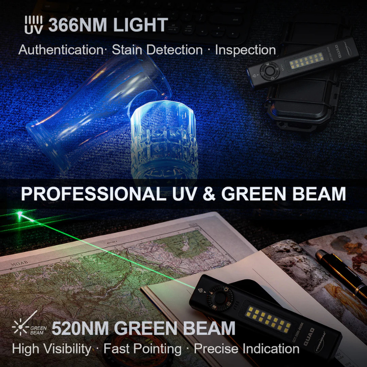 QUAD 2000 Lumen 4/1 Flat Design Flashlight