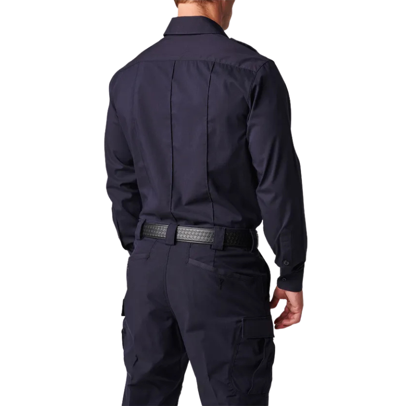 Men's NYC Metro Stryke Ripstop Long Sleeve Shirt w/ NYPD Patches | Navy