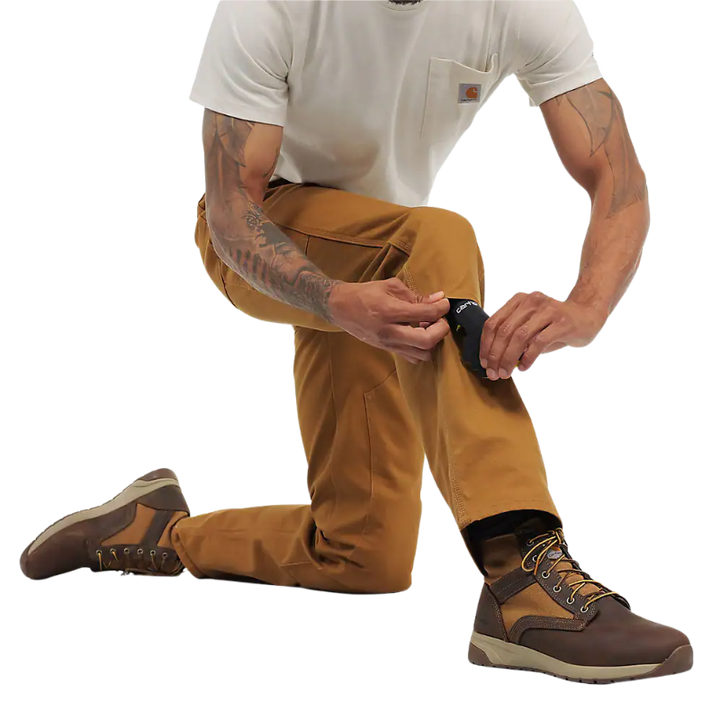 Relaxed Straight Rugged Flex Duck Double-Front Dungaree Work Pants | Carhartt Brown