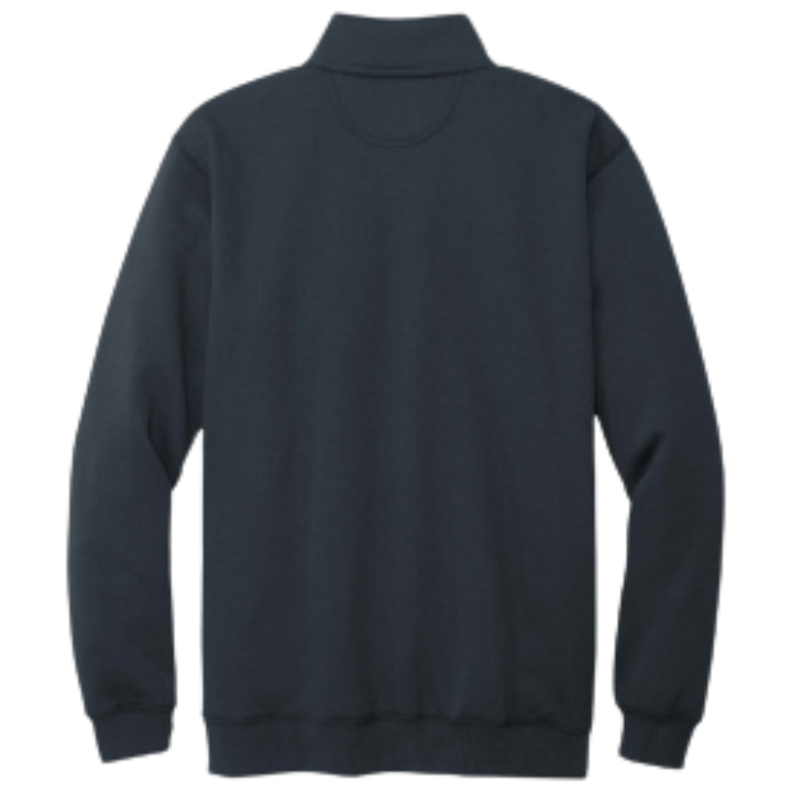 Loose Fit Midweight Quarter-Zip Mock-Neck Sweatshirt | Black, Navy