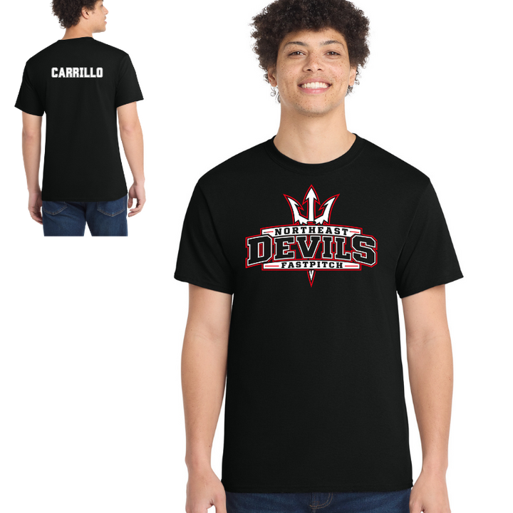 Northeast Devils FastPitch New Logo SS Tee Unisex Adult &amp; Youth | Black