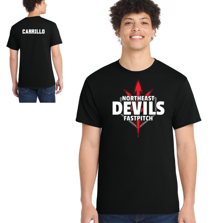 Northeast Devils FastPitch Logo SS Tee Unisex Adult &amp; Youth | Black