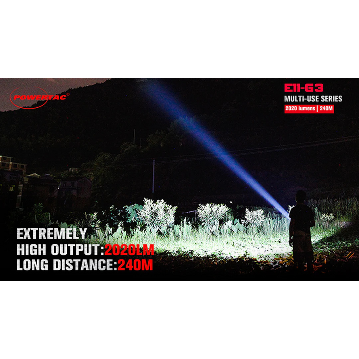 E11-Gen3 2020 Lumen Rechargeable EDC Flashlight | Black