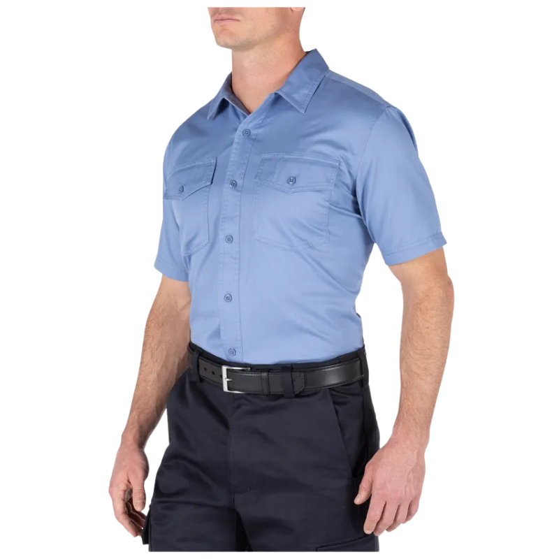 Company Short Sleeve Shirt | Fire Navy, Fire Med Blue