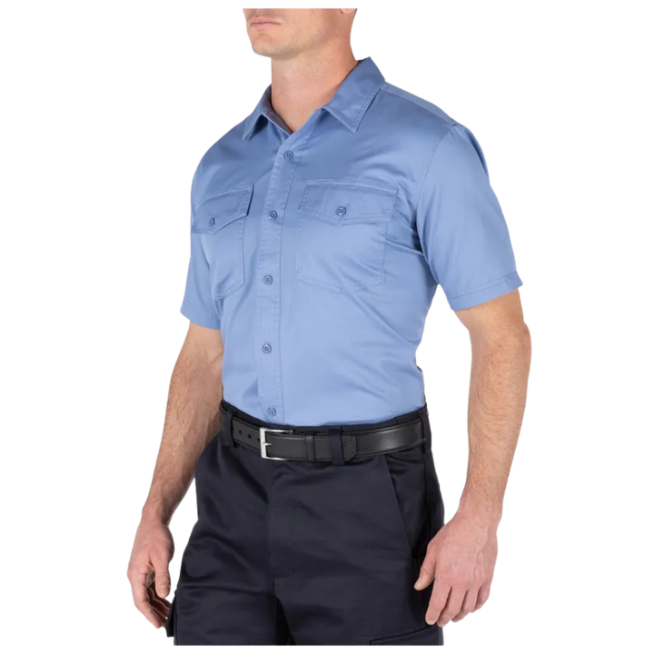 Company Short Sleeve Shirt | Fire Navy, Fire Med Blue