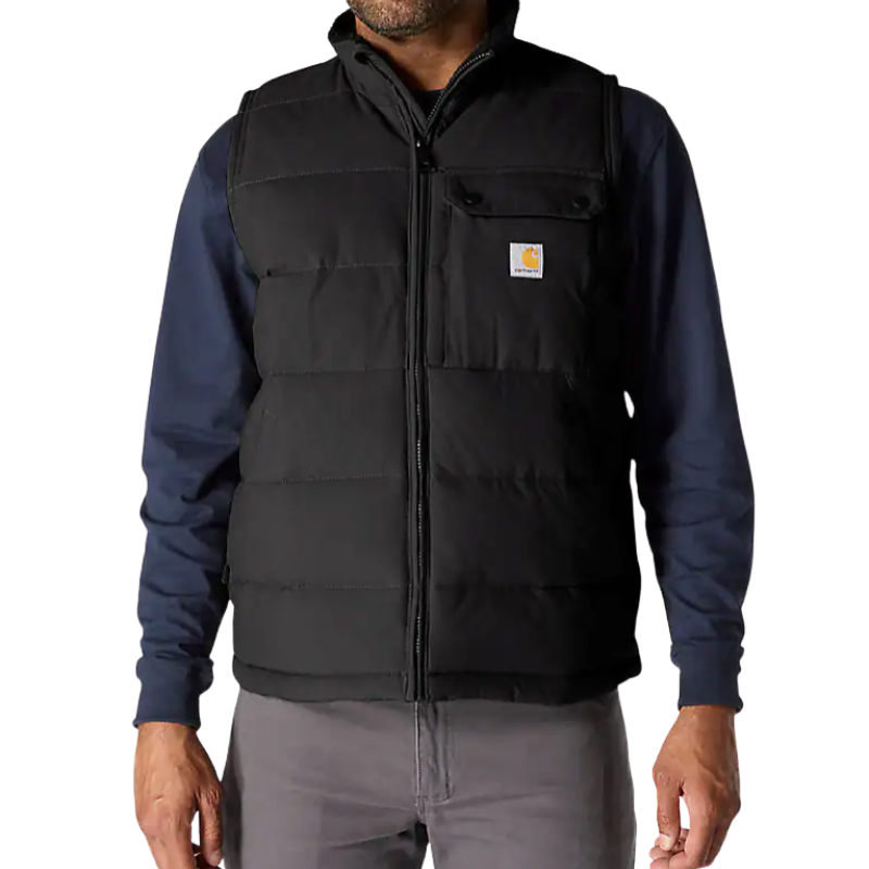 Montana Loose Fit Insulated Vest | Black