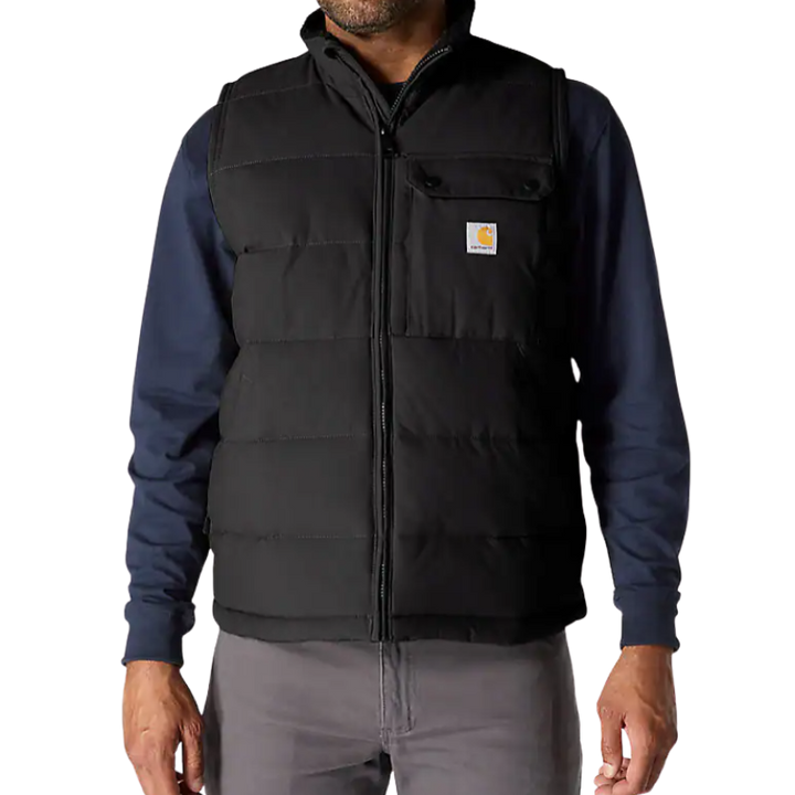 Montana Loose Fit Insulated Vest | Black