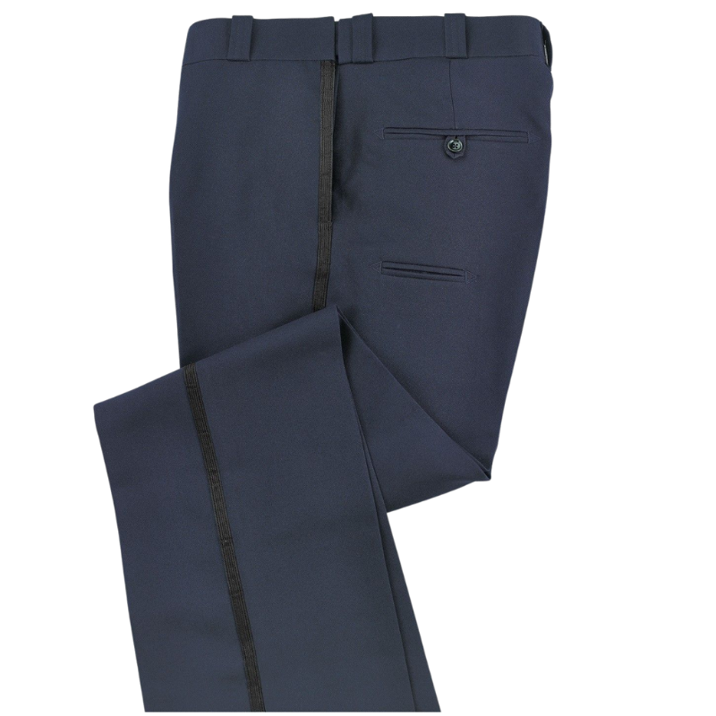 6-pocket Admin Trouser - 1/2" Black Braid | Navy