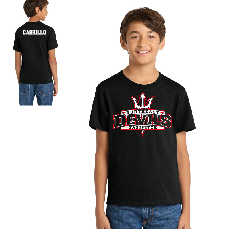 Northeast Devils FastPitch New Logo SS Tee Unisex Adult &amp; Youth | Black