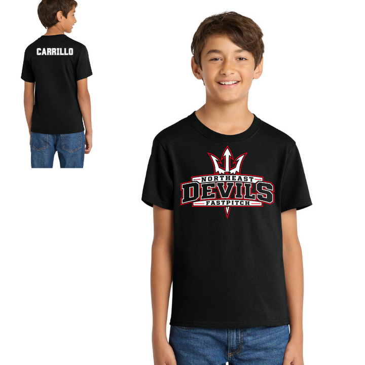 Northeast Devils FastPitch New Logo SS Tee Unisex Adult &amp; Youth | Black