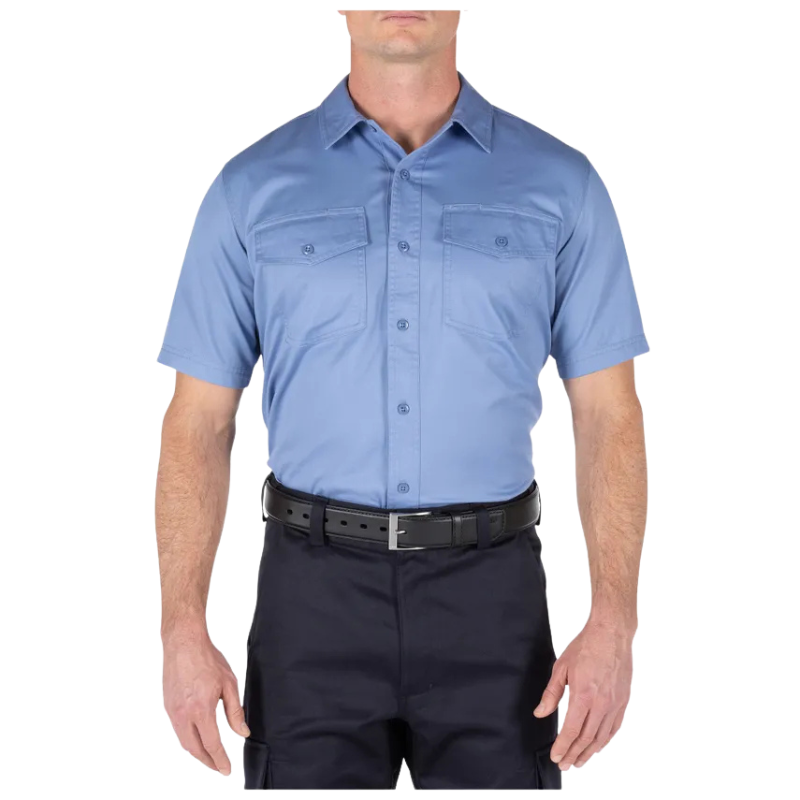 Company Short Sleeve Shirt | Fire Navy, Fire Med Blue