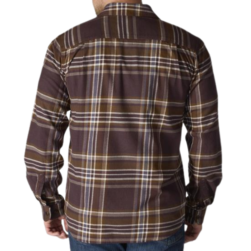 Rugged Flex Relaxed Fit Midweight Flannel Long-Sleeve Plaid Shirt | Black