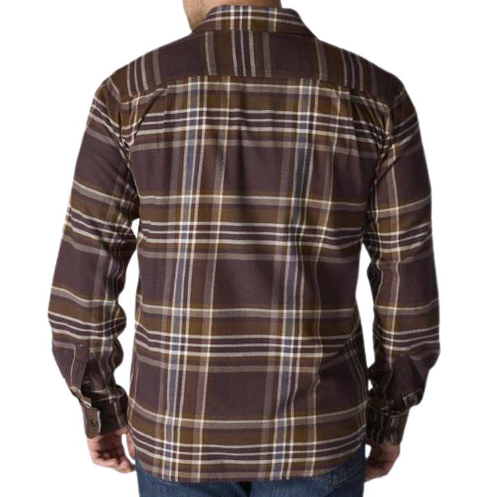 Rugged Flex Relaxed Fit Midweight Flannel Long-Sleeve Plaid Shirt | Black