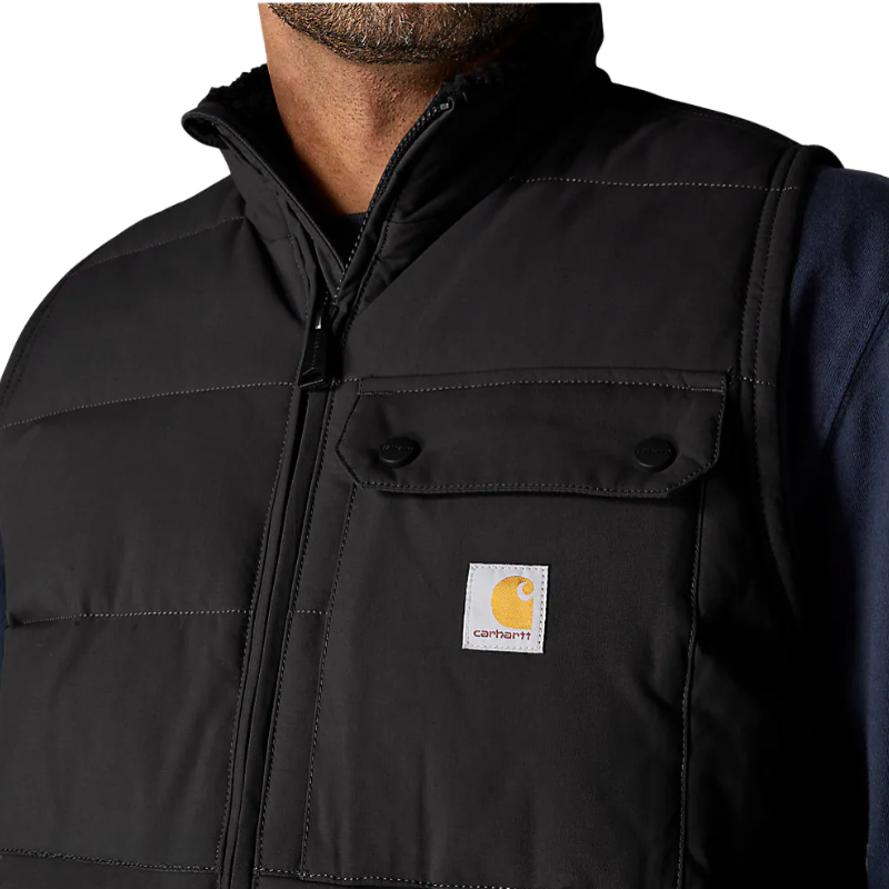 Montana Loose Fit Insulated Vest | Black