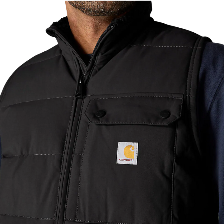 Montana Loose Fit Insulated Vest | Black