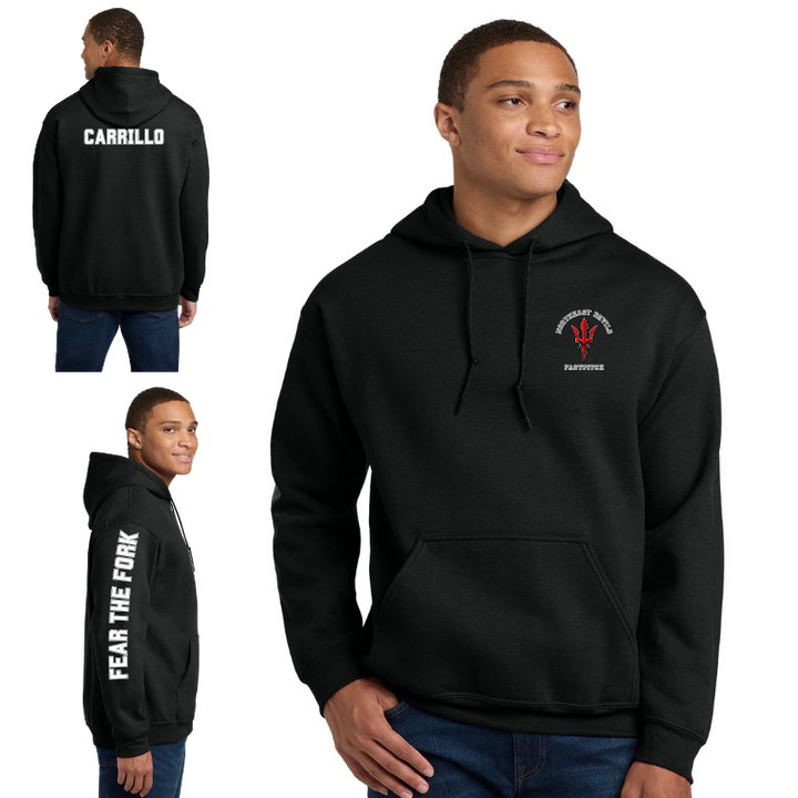 Northeast Devils Fear the Fork Sleeve Hoody Unisex Adult &amp; Youth | Black
