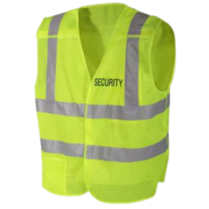 Security 5-Point Breakaway Safety Vest | Safety Green