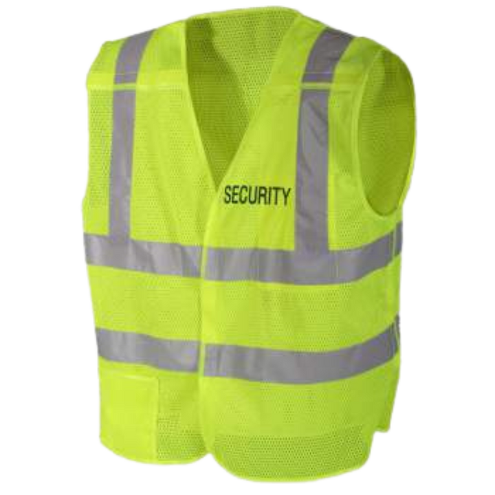 Security 5-Point Breakaway Safety Vest | Safety Green