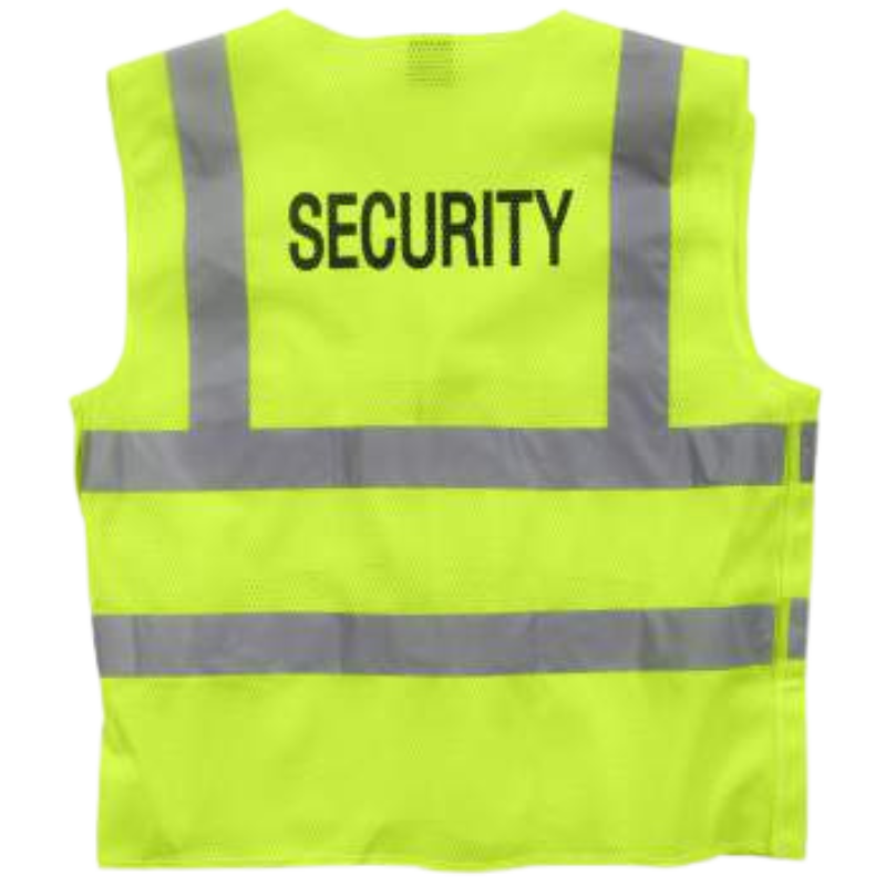 Security 5-Point Breakaway Safety Vest | Safety Green