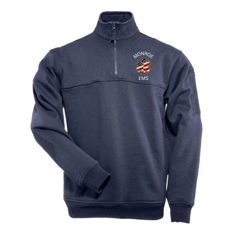 Monroe VAC 5.11 Job Shirt | Navy | USA Flag Logo