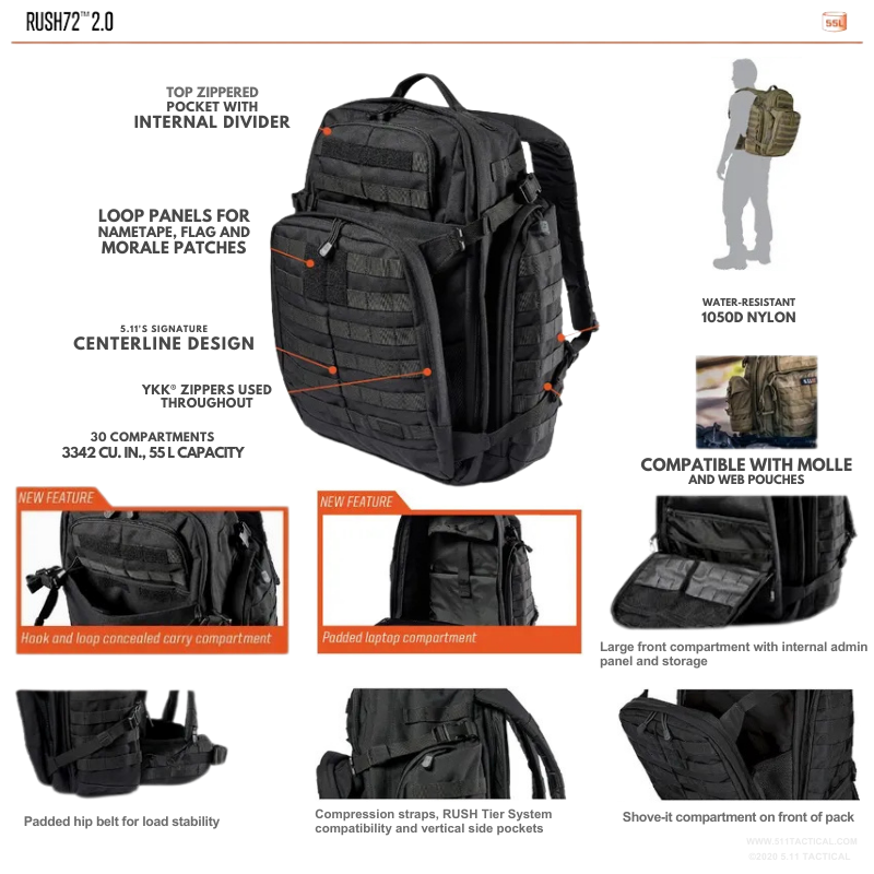 Rush 72 2.0 Backpack 55L | Kangaroo