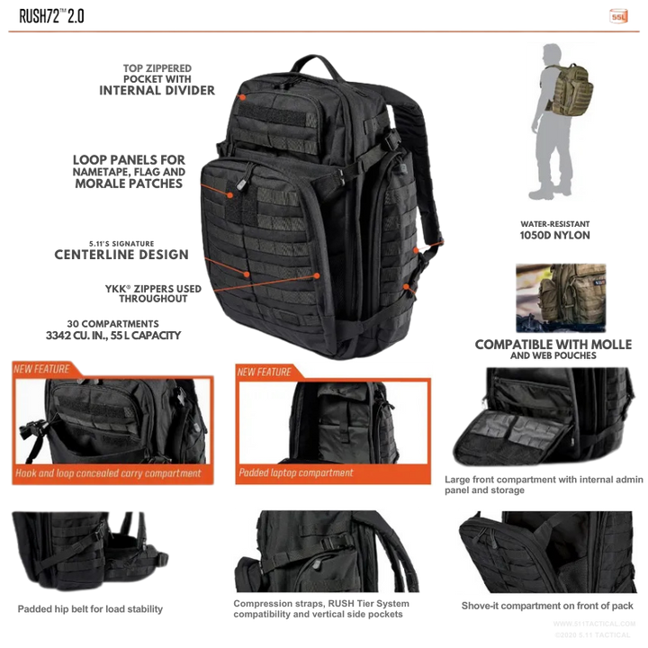 Rush 72 2.0 Backpack 55L | Kangaroo