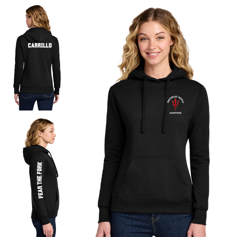 Northeast Devils Fear the Fork Hoody Ladies | Black