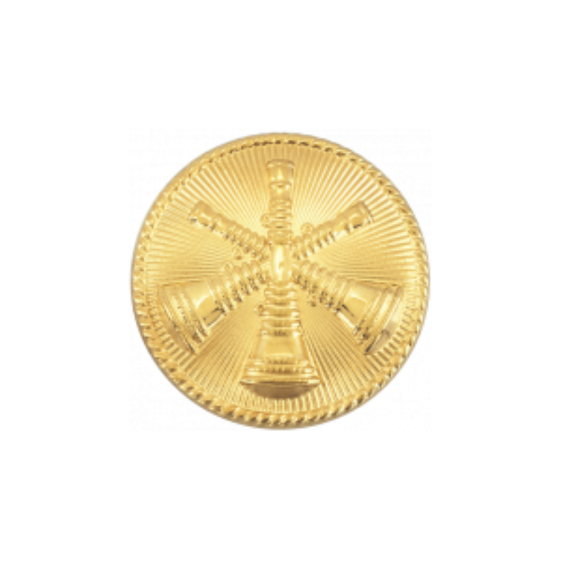 Three Crossed Bugles Insignia | Silver, Gold