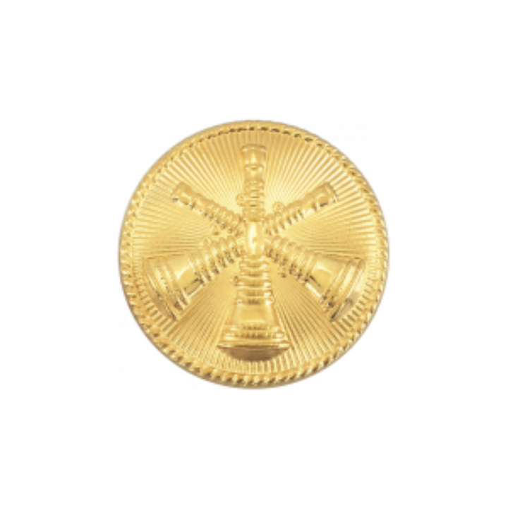 Three Crossed Bugles Insignia | Silver, Gold