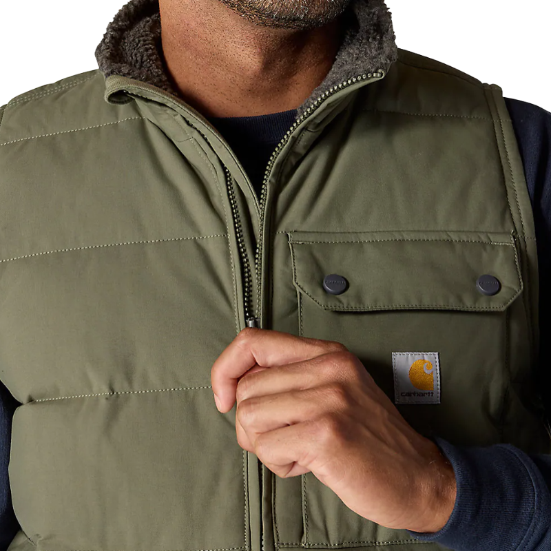 Montana Loose Fit Insulated Vest | Dusty Olive