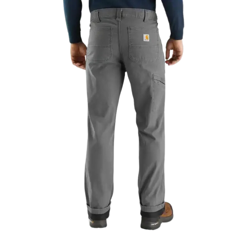 Rugged Flex® Relaxed Fit Canvas Knit-Lined Utility Work Pant | Gravel