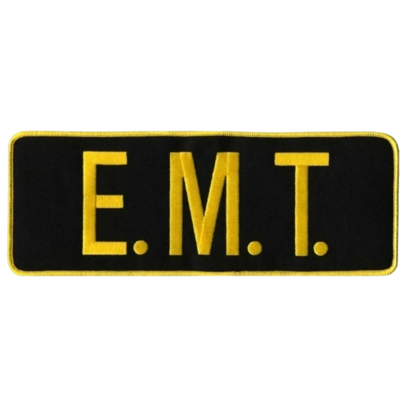 EMT Back Patch, 11x4", Sew On | Medium Gold/Black