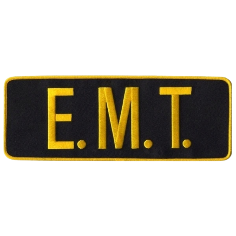 EMT Back Patch, 11x4", Sew On | Medium Gold/Midnight