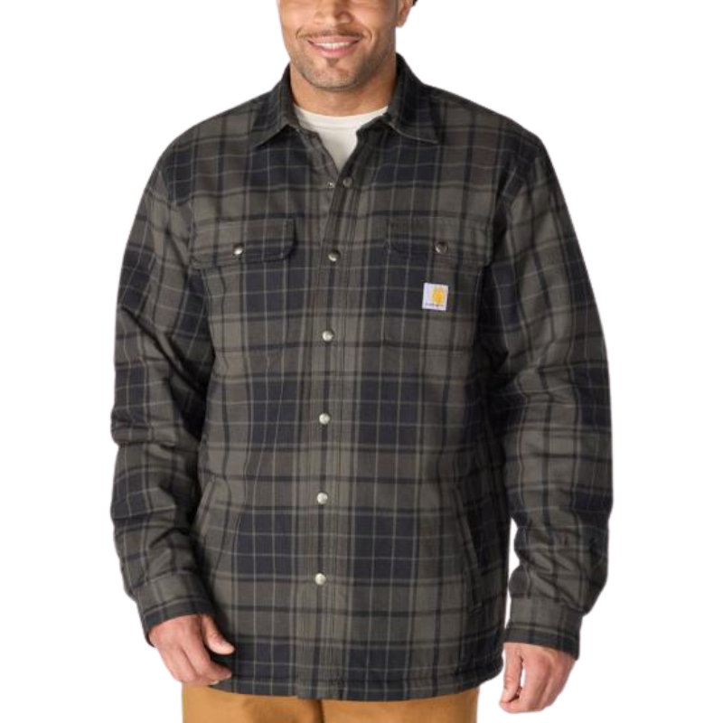 Relaxed Fit Flannel Sherpa-Lined Shirt Jac | Navy/Shadow