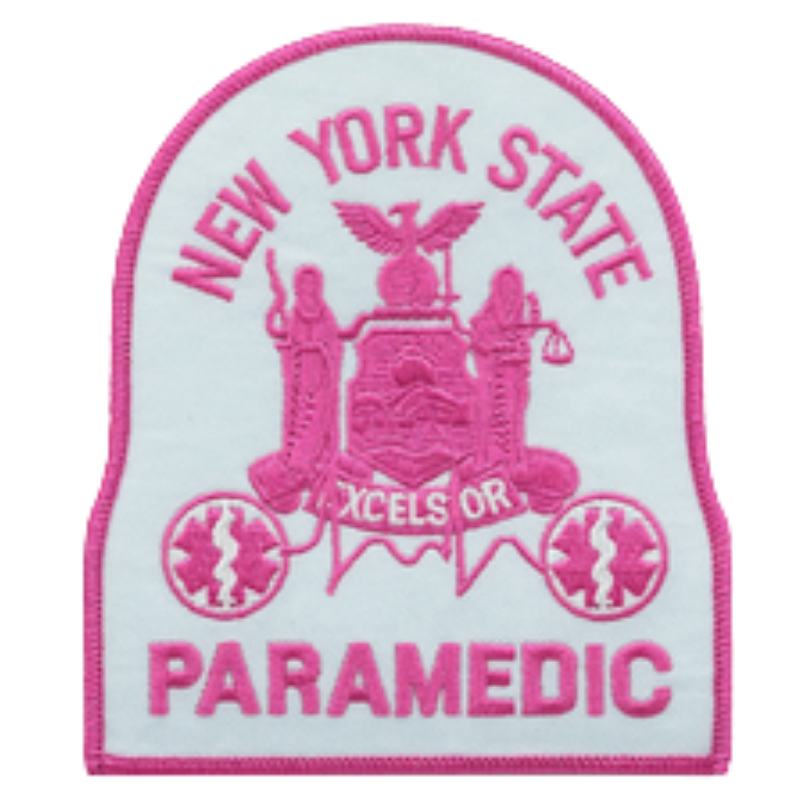 NYS PARAMEDIC PATCH 4X45/8 | Pink White