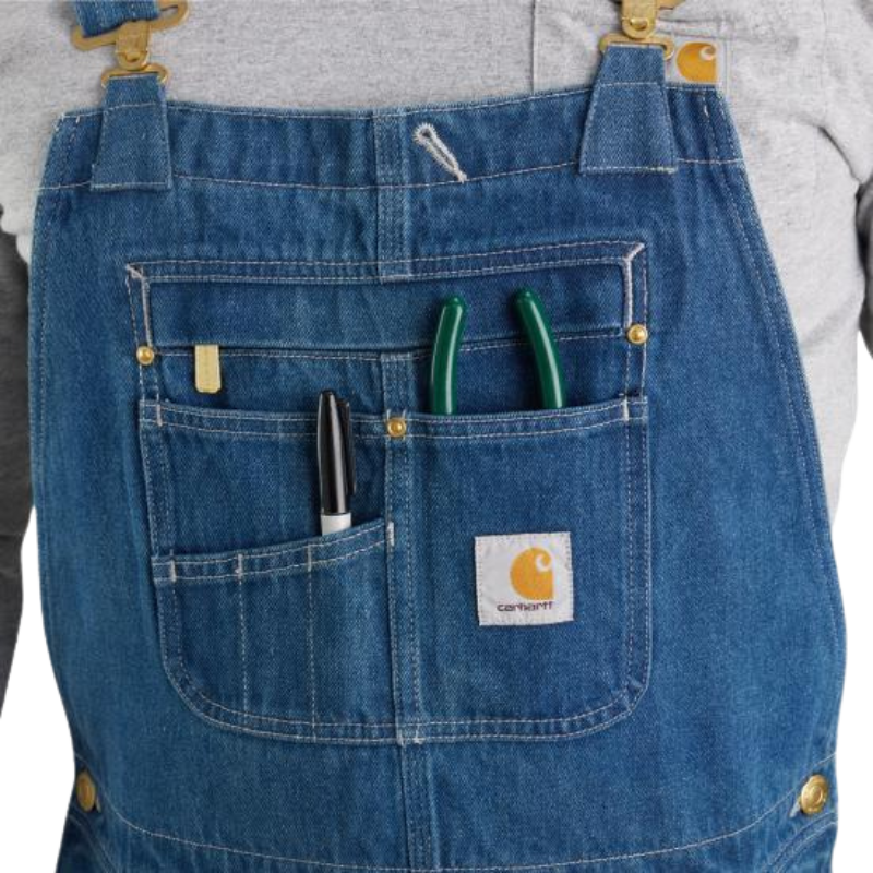 Loose Fit Denim Bib Overall | Darkstone