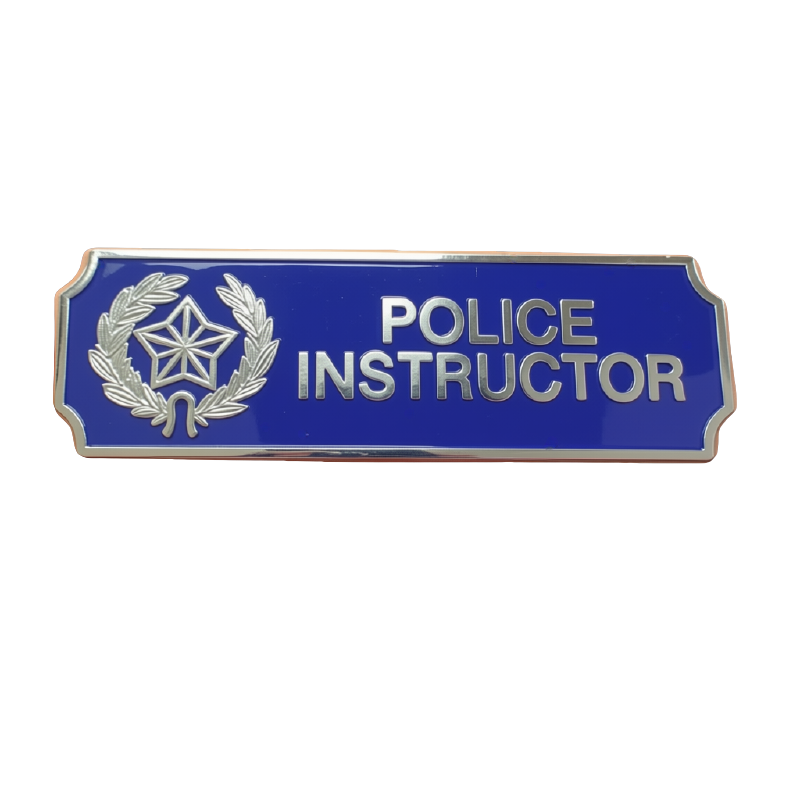 Police Instructor Breast Bar | Blue/Silver