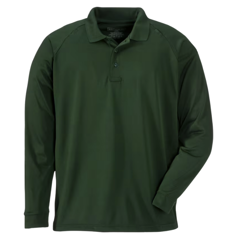 Men's Performance Long Sleeve Polo Shirt | Green